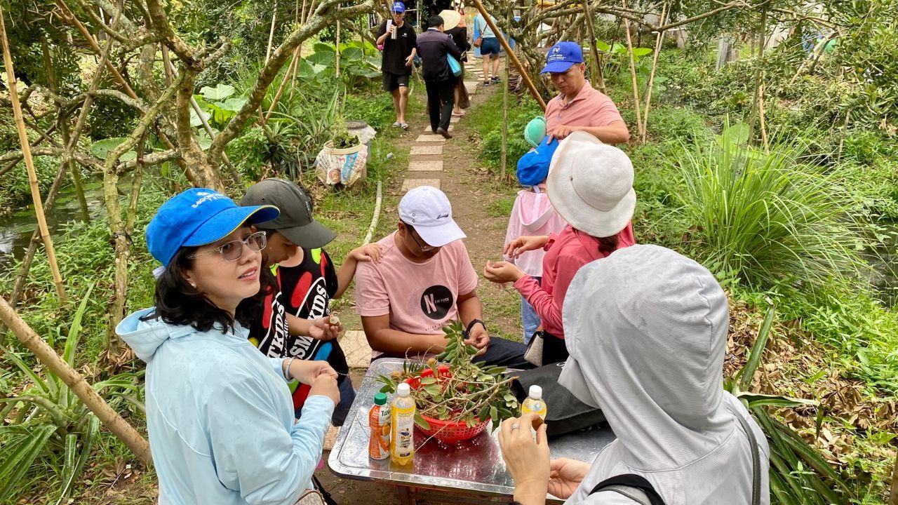 thưởng thức trái cây tươi ngon tại vườn trái cây cồn sơn