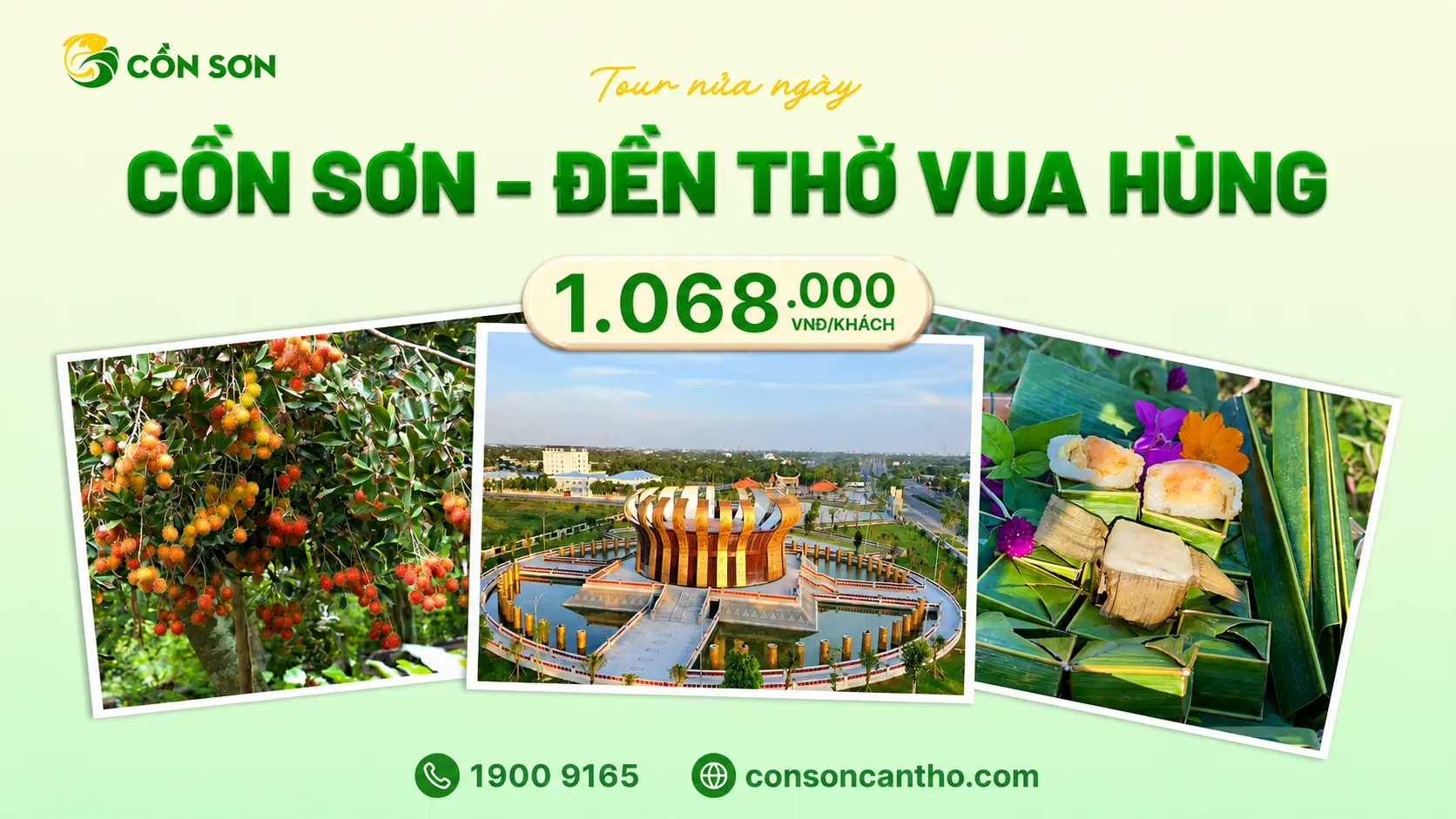 tour cồn sơn cần thơ nửa này đền thờ vua hùng