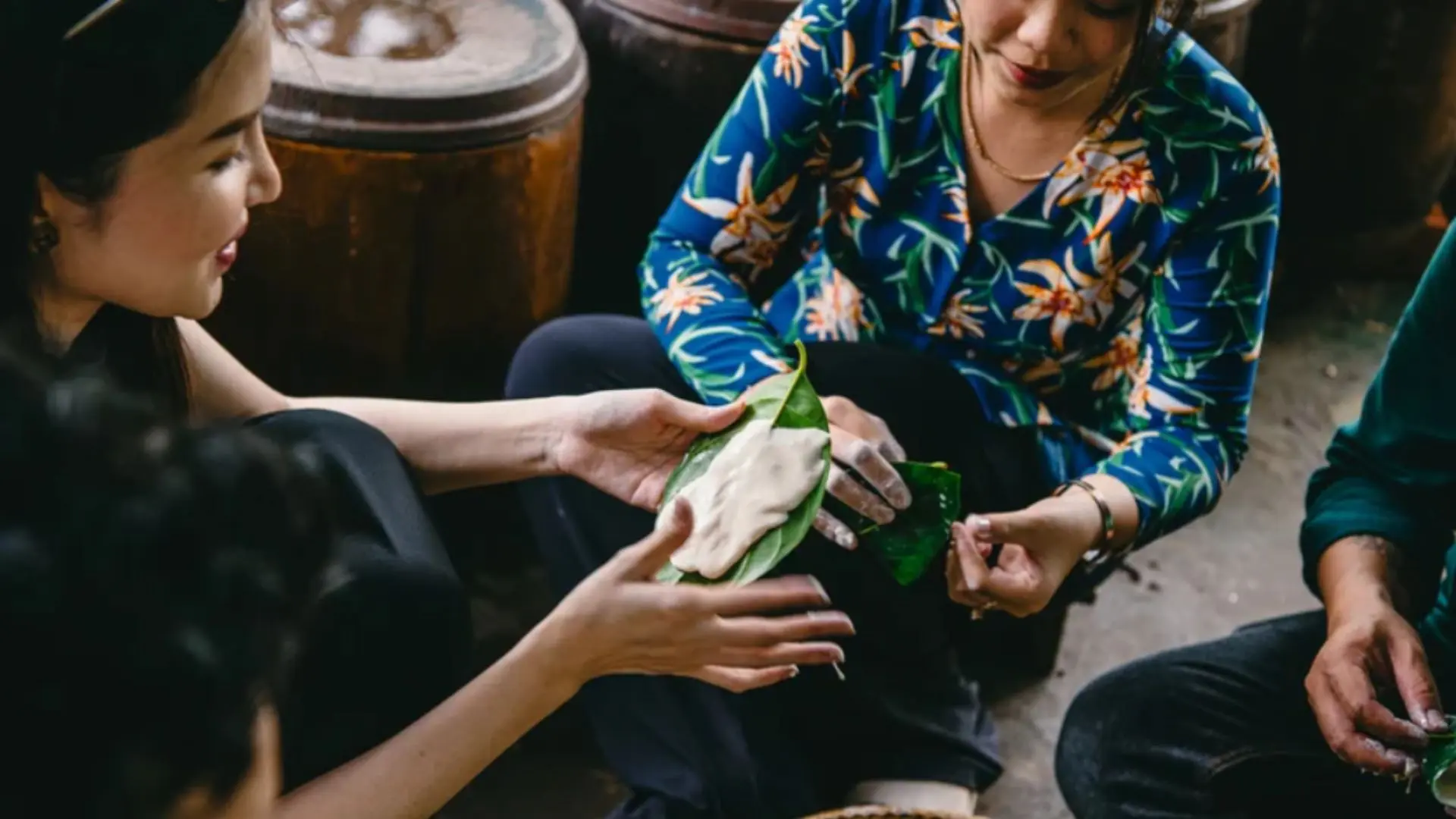 trải nghiệm làm bánh dân gian